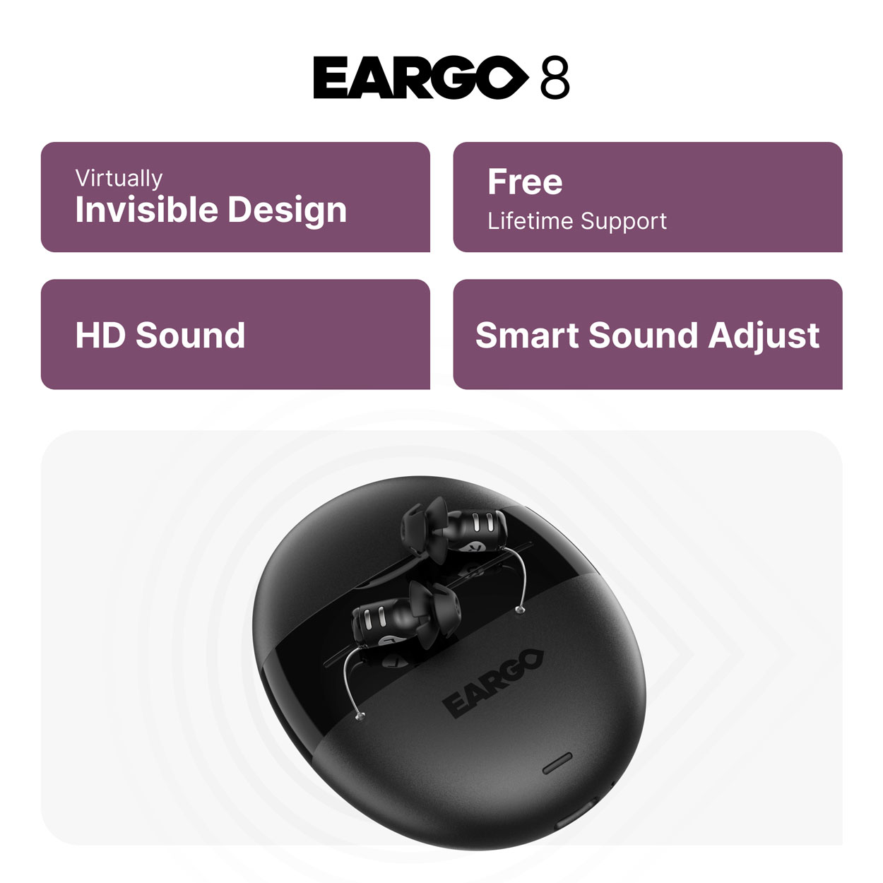 Eargo 8 HC Edition w/ Lifetime Support,, image number 1