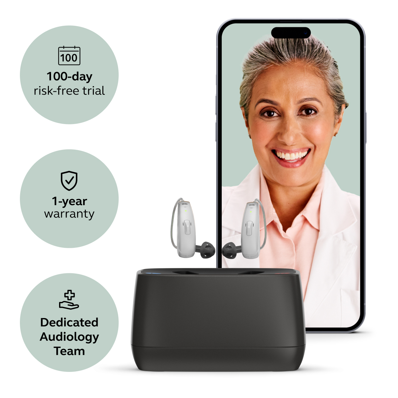 Jabra Enhance Select 50R w/Premium Care, Gray, image number 1