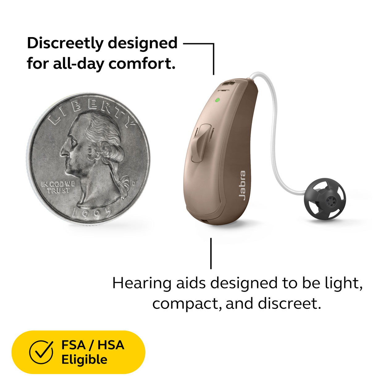 Jabra Enhance Select 50R w/Premium Care, Medium Blonde, image number 2