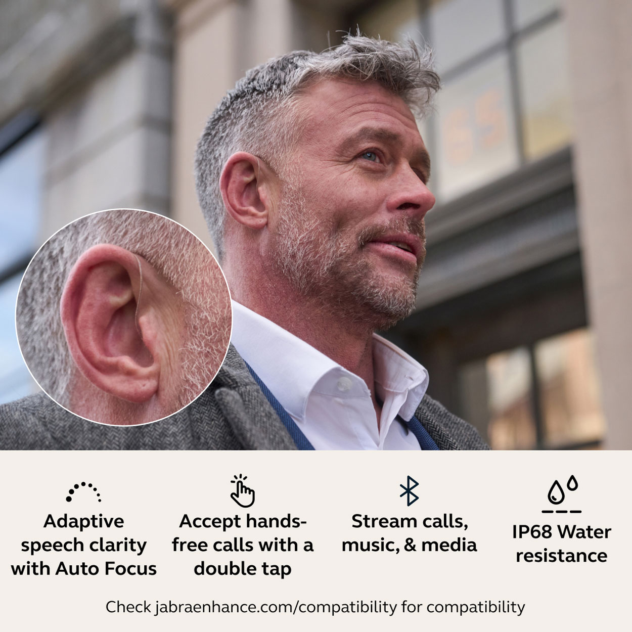 Jabra Enhance Select 700 w/Premium Care, Sand image number 3