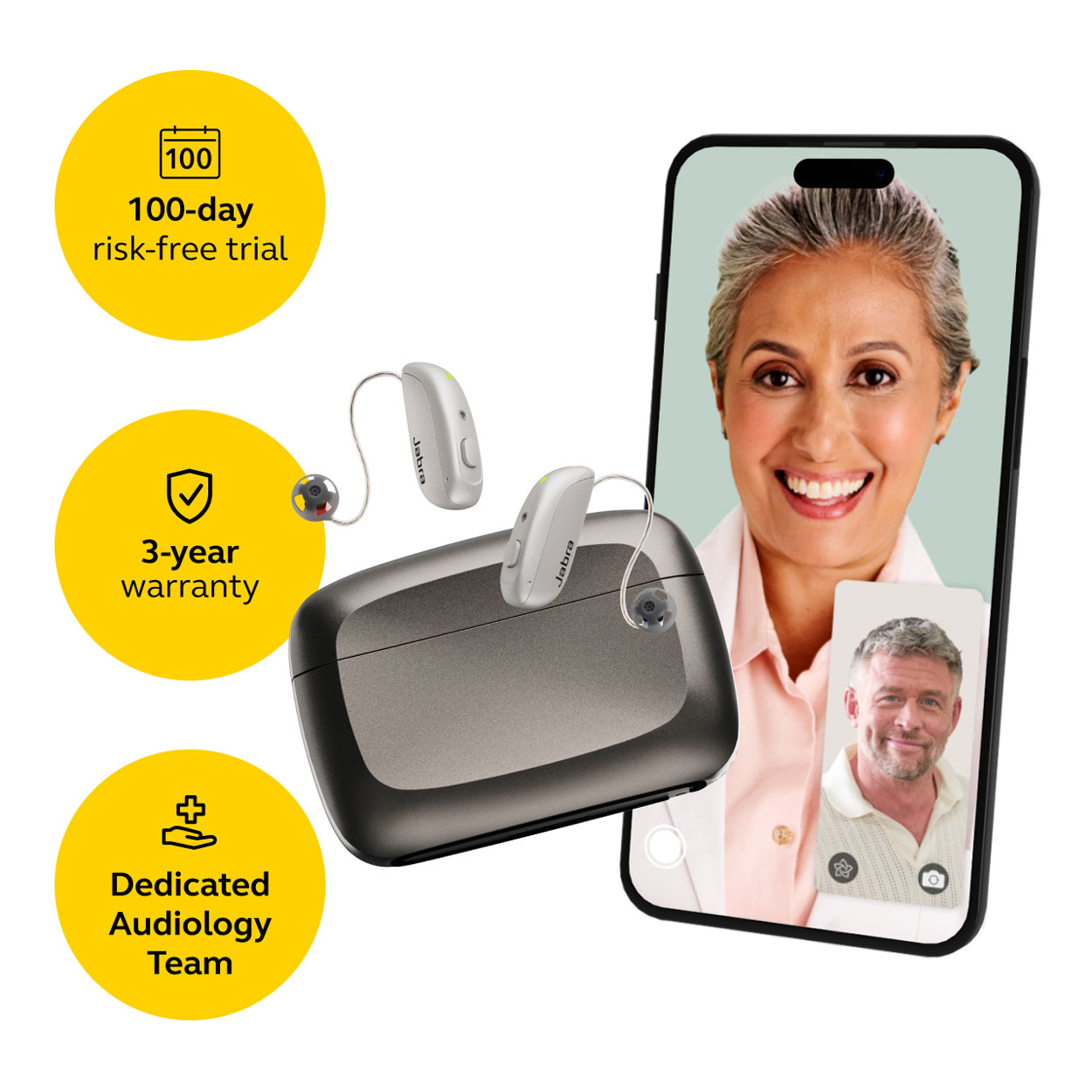 Jabra Enhance Select 700 w/Premium Care, Sparkling Silver image number 1
