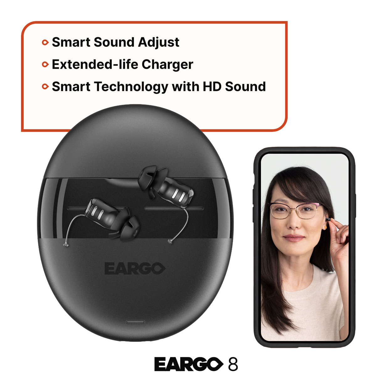Eargo 8 HC Edition w/ Lifetime Support,  image number 1