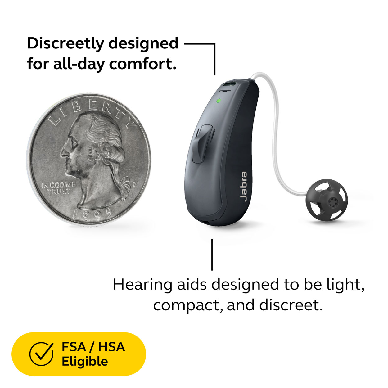 Jabra Enhance Select 50R w/Premium Care, Black image number 2